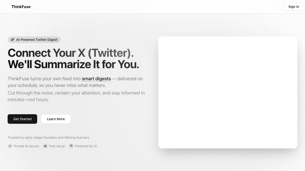 ThinkFuse - Your AI helper for Twitter updates