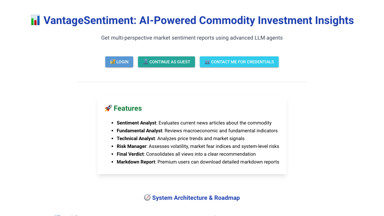 VantageSentiment - Your AI friend for smart investing