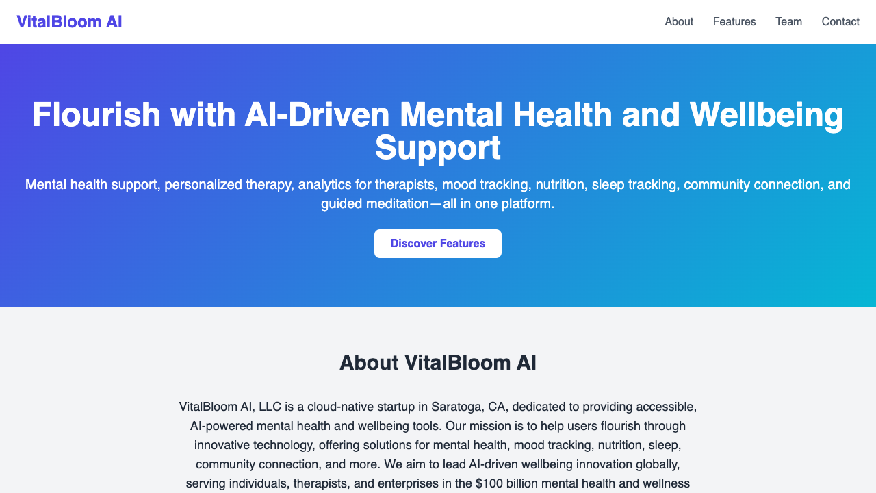 VitalBloom AI - Tools to Help You Feel Better