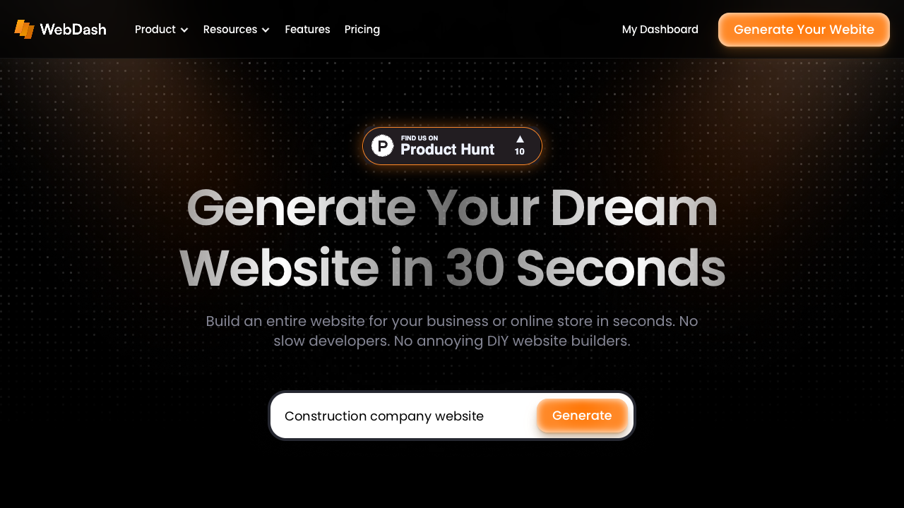 WebDash - Create a stunning website quickly and easily