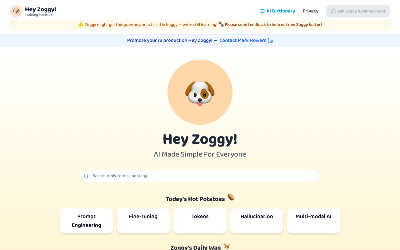 Hey Zoggy - A straightforward guide to understanding AI for everyone