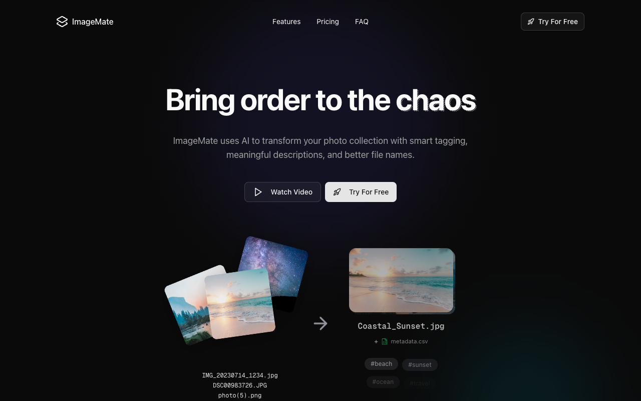 ImageMate - A smart tool that helps you organize your photos quickly and easily