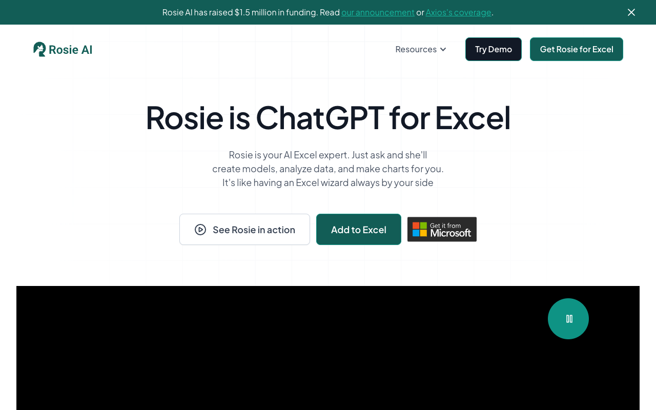 Rosie AI - Your friendly AI helper for Excel tasks