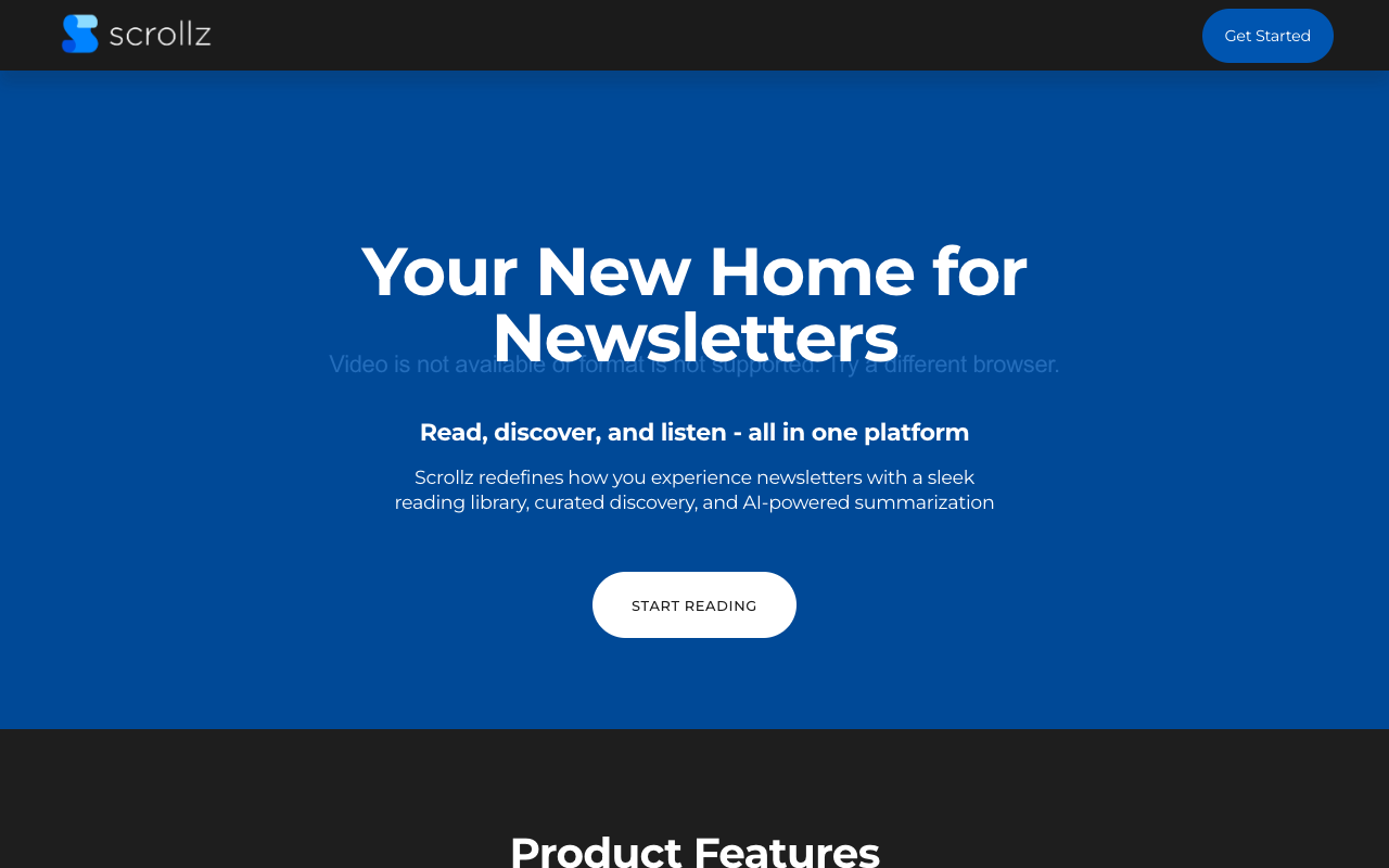 Scrollz - A simple way to read and summarize newsletters without clutter