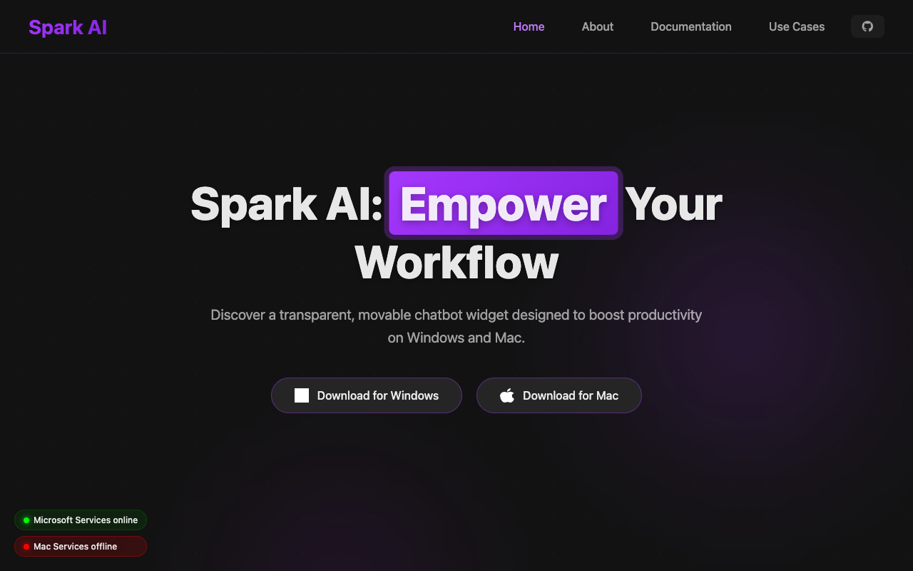 Spark AI - A cool invisible assistant that helps you work better on your computer
