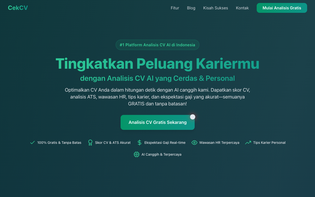 CekCV - Free AI CV Analysis to Enhance Your Career and Recruitment