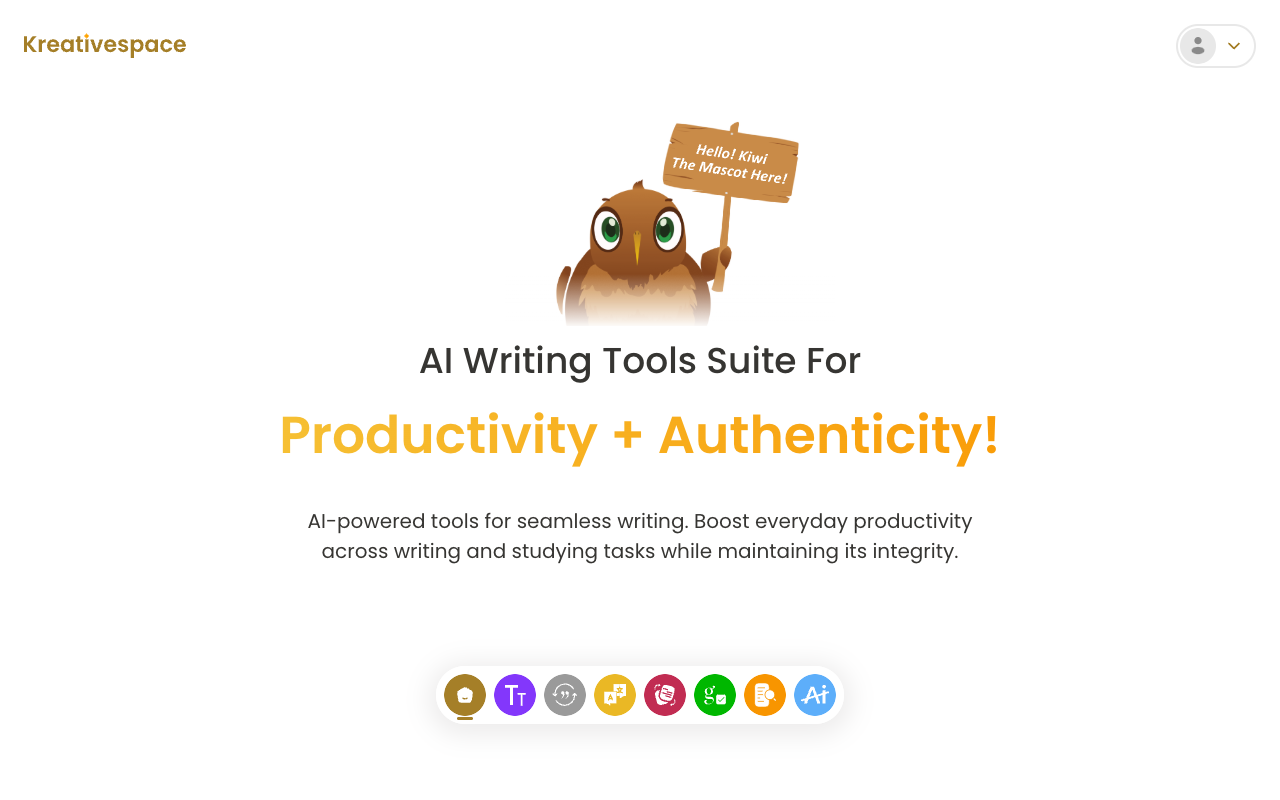 Kreativespace - A collection of smart tools that help you write better writing productivity technology