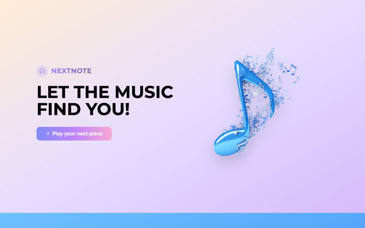 NEXTNOTE - An AI tool that helps you find music you will love