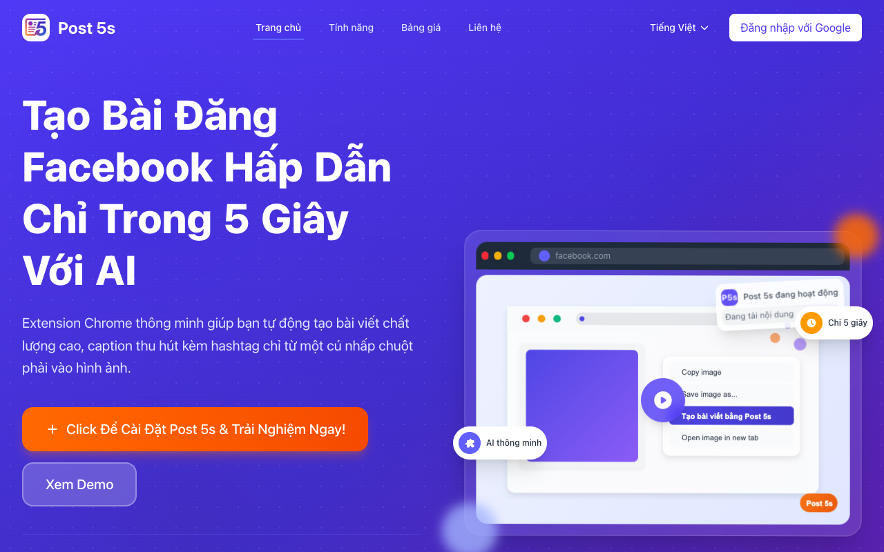 Post5s - Create AI-powered social media posts in just 5 seconds