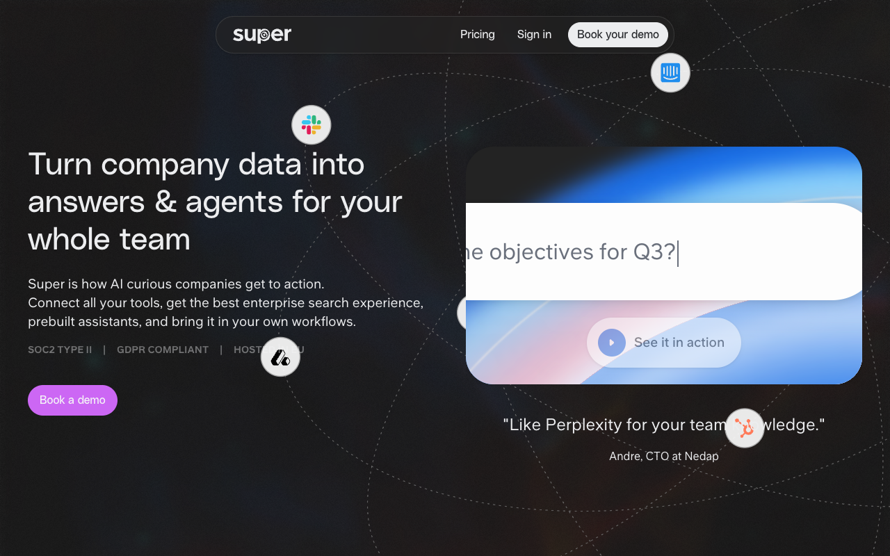Super - An AI search tool that connects your team tools and enhances workflows