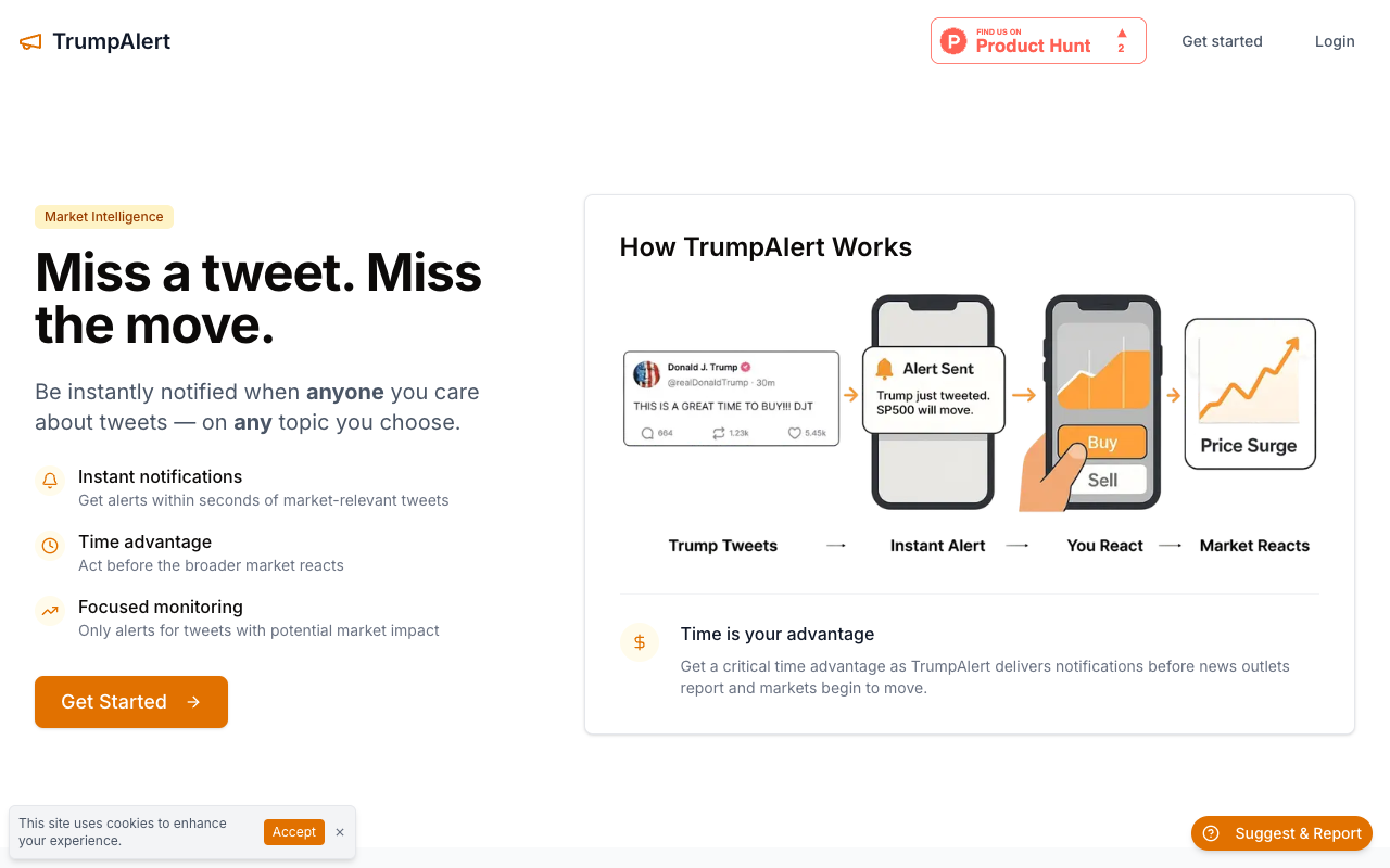 TrumpAlert.me - Get real-time alerts for market-moving tweets from Trump and Elon