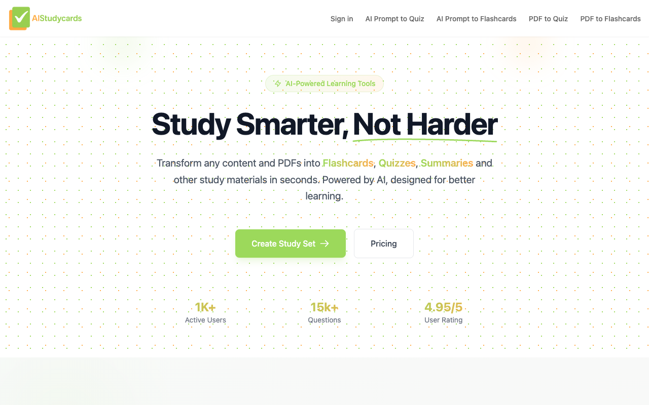 aistudycards - Create interactive flashcards and quizzes for collaborative learning