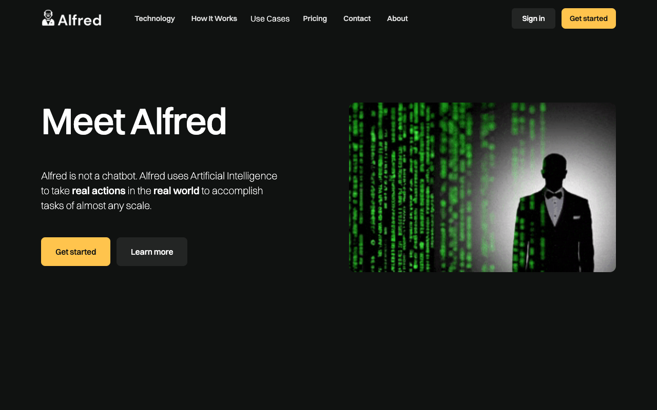 Alfred - America's first A.I agent that can perform real tasks efficiently