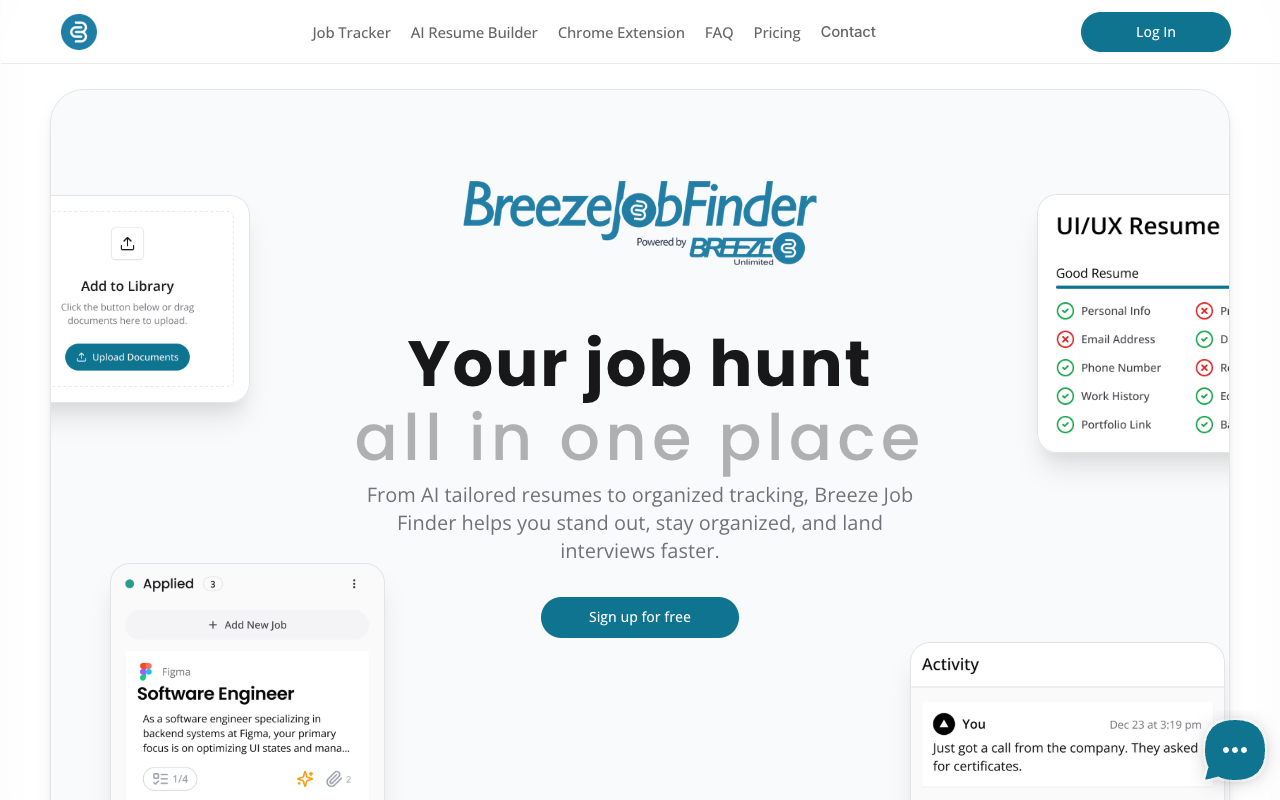 BreezeJobFinder - An AI-powered job search tool that helps you manage applications and resumes