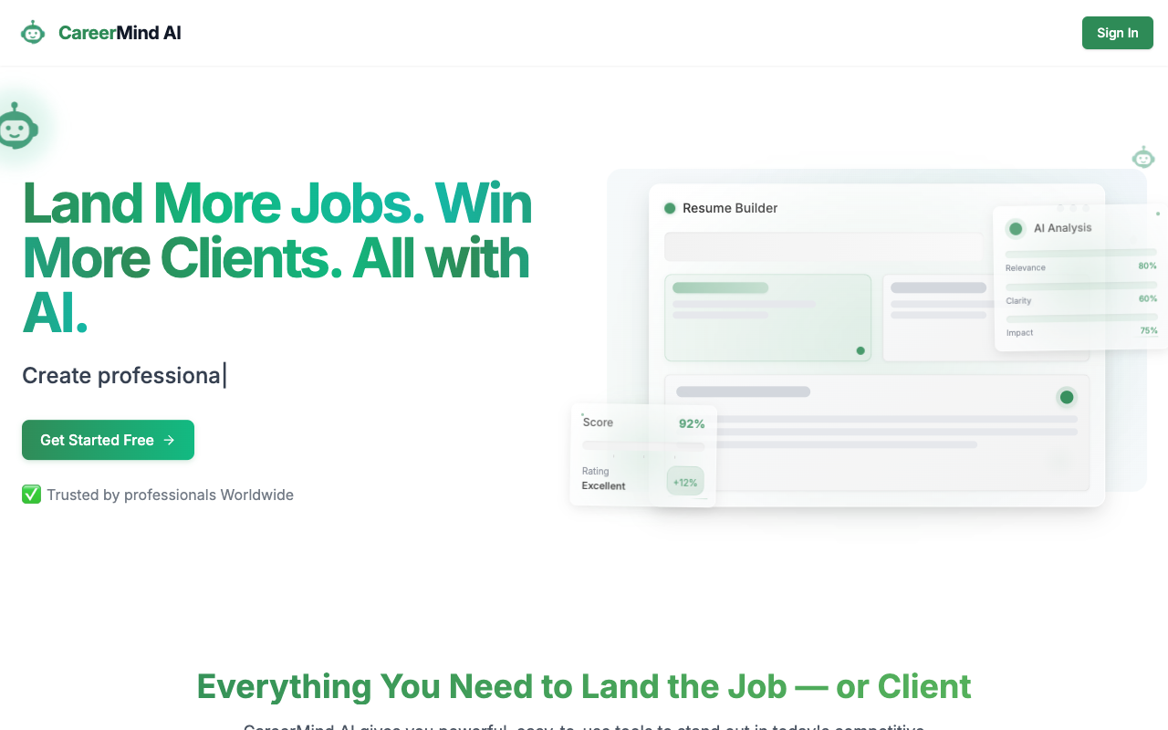 CareerMind AI - Your AI Career Co-Pilot for Building Resumes and More