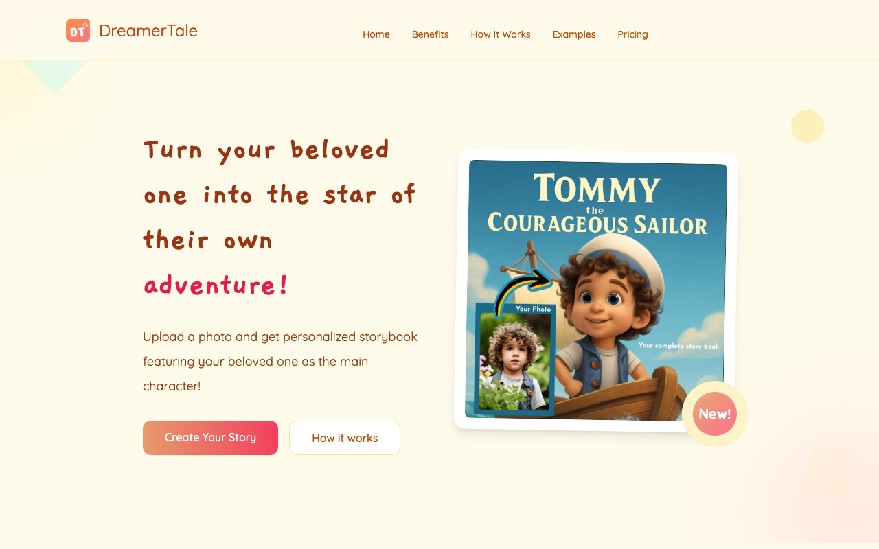 DreamerTale - An AI personalized children's book generator that makes your child the star of their own story