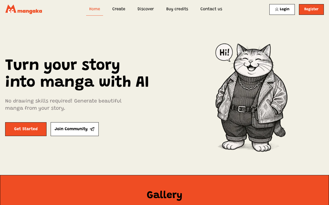 Mangaka.app - An AI tool that turns your scripts into stunning manga