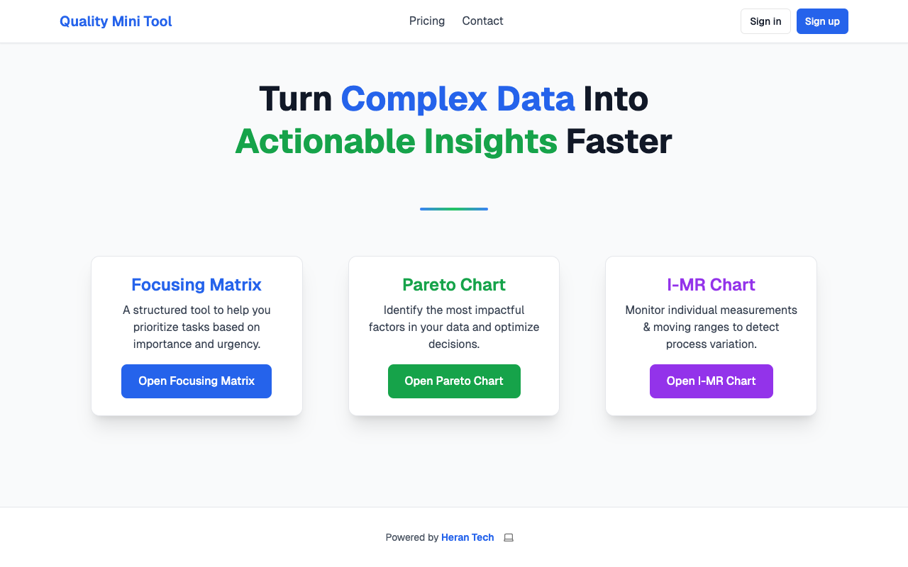 Quality Improvement Mini Tool - A lightweight AI tool for prioritizing and analyzing quality improvement tasks