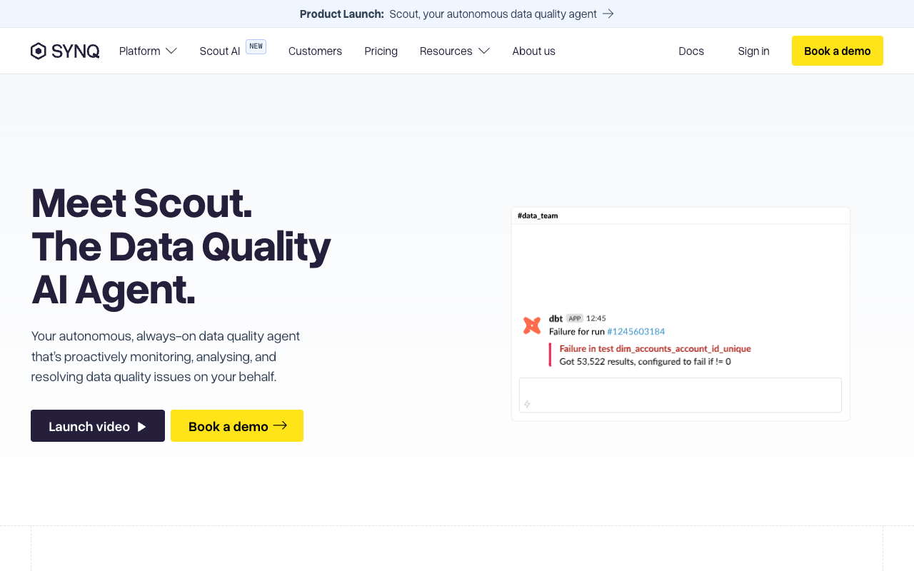 Scout - An autonomous AI agent that ensures data quality and resolves issues automatically