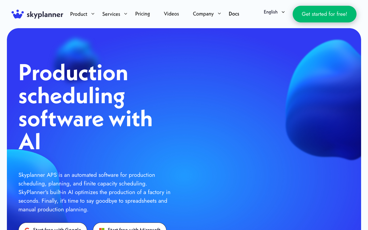 Skyplanner APS - An AI-powered software for efficient production scheduling