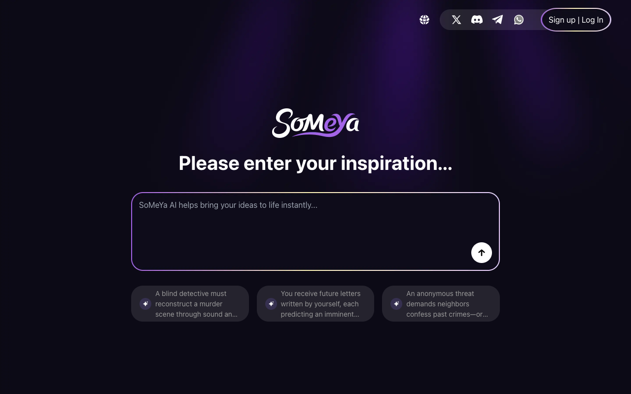 SoMeYa-Unlimited Virtual World - An AI platform for creating and exploring limitless virtual worlds
