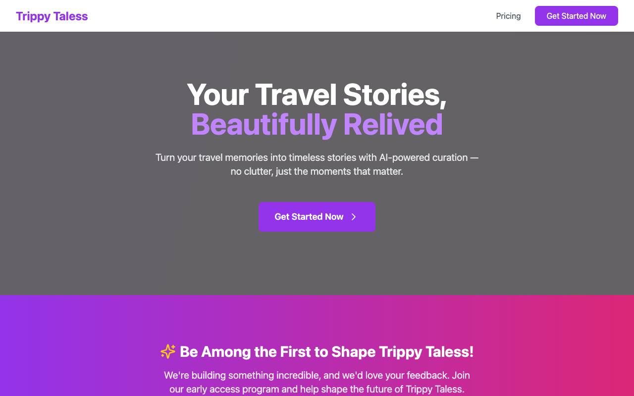 Trippy Tales - AI-crafted travel journals from your trip photos and videos