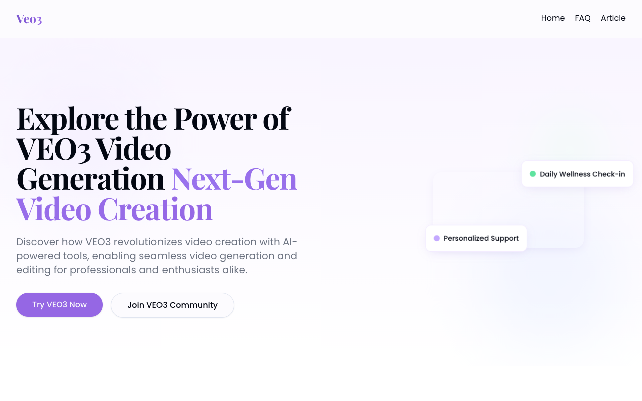 VEO3 - An AI video generator that transforms video creation for everyone