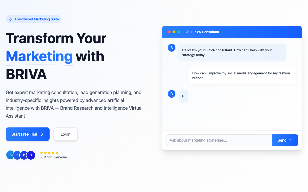 BRIVA - Your AI-powered marketing assistant for small businesses