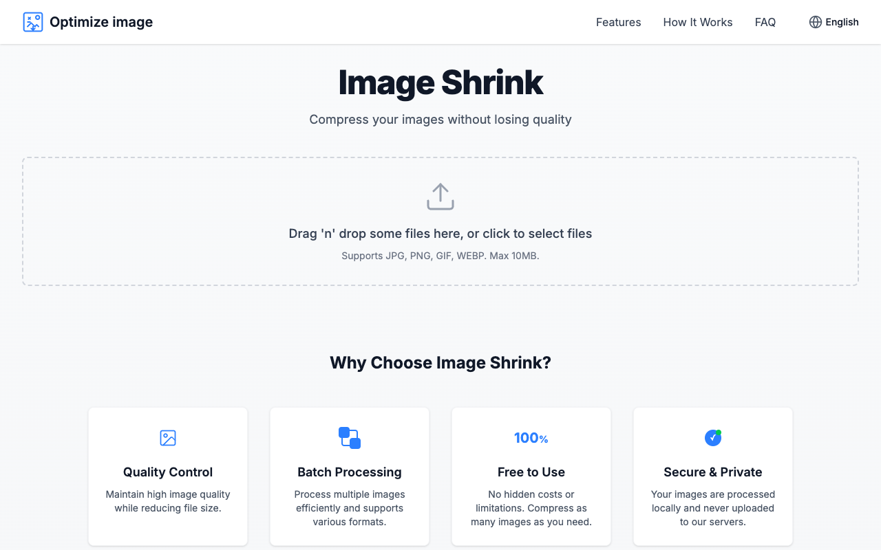 Optimize Image - Compress your images without losing quality