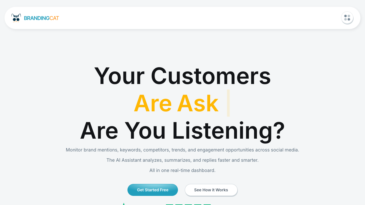 Branding Cat - An AI tool to monitor brand mentions and engage customers faster