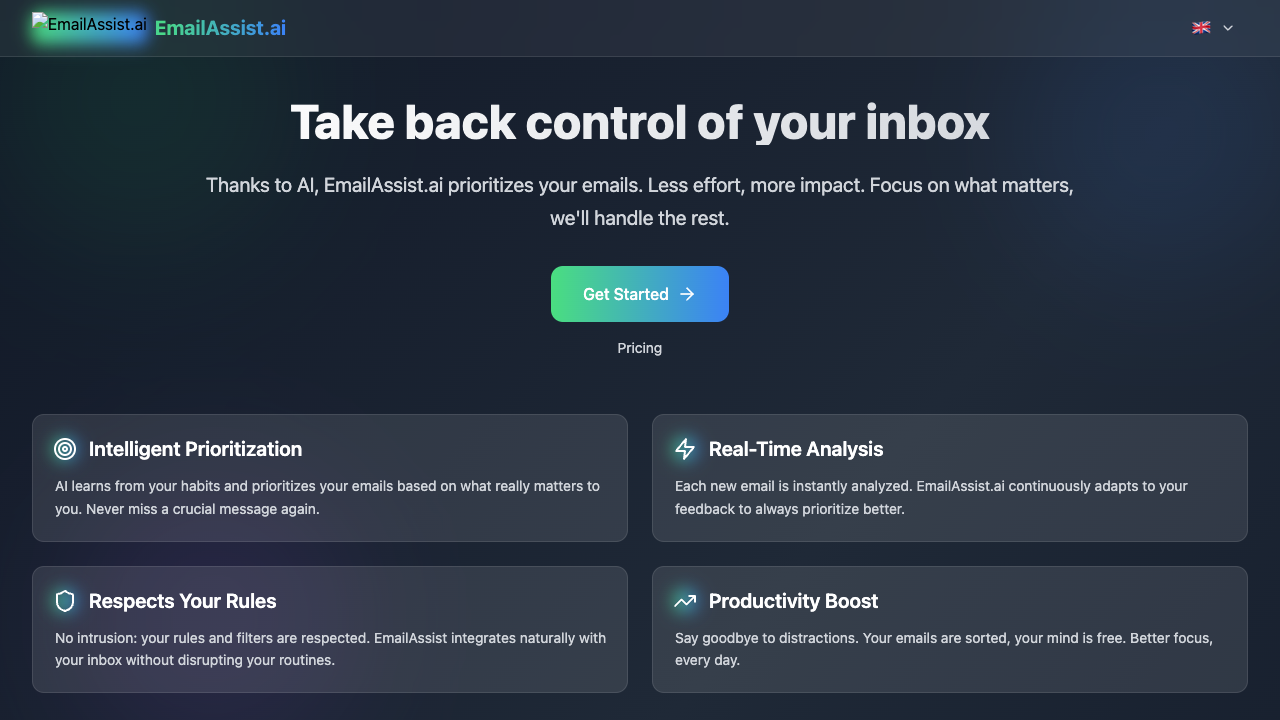 EmailAssist.ai - An AI tool that boosts productivity by prioritizing your emails