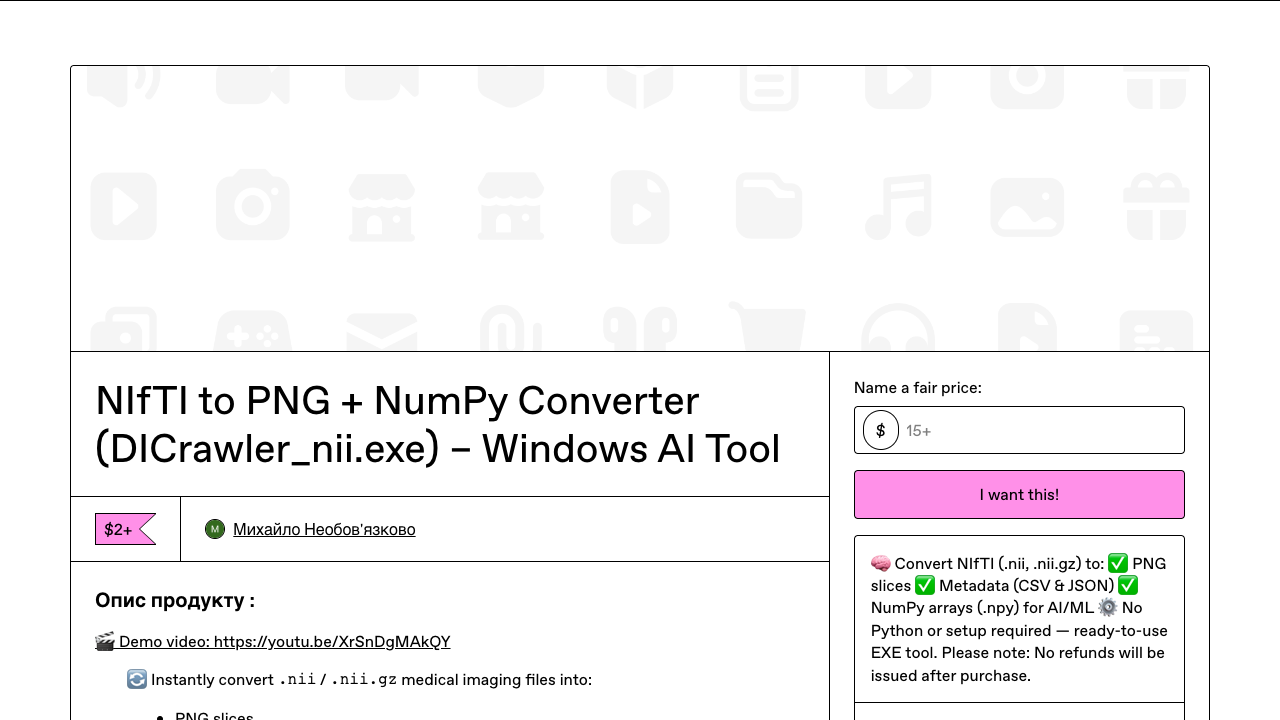 NIfTI to PNG + NumPy Converter - A simple tool to convert medical imaging files into PNG and .npy arrays