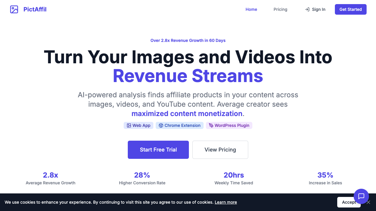 PictAffil - Turn images into affiliate income with AI product detection