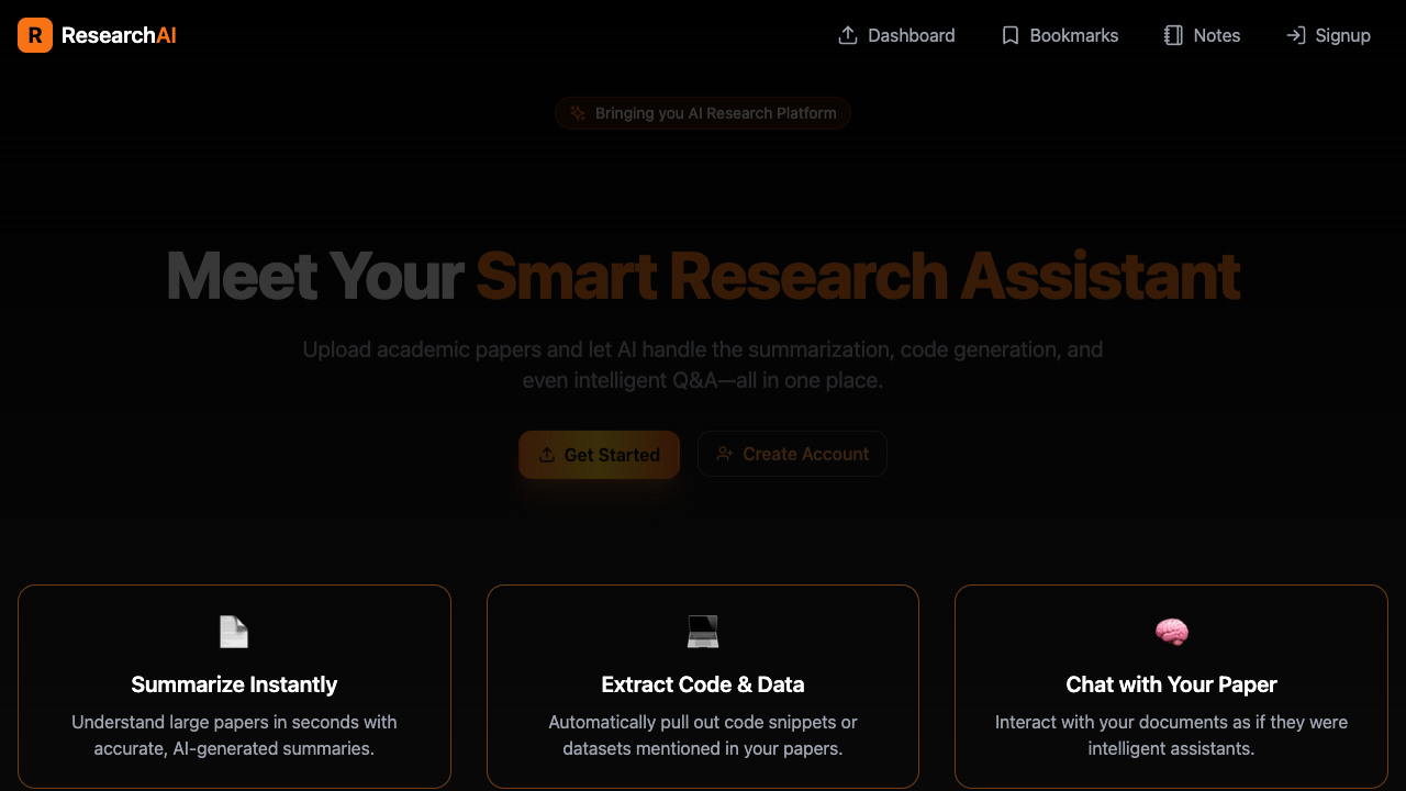 Research Ai - An AI tool that turns academic papers into quick insights