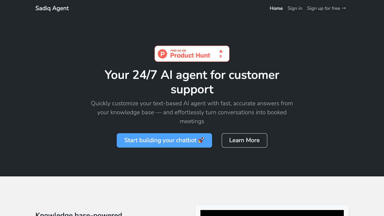 Sadiq Agent - An affordable AI solution for transforming customer interactions