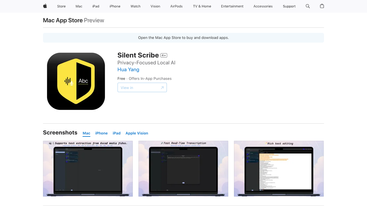 Silent Scribe - The ultimate on-device AI transcription tool for privacy