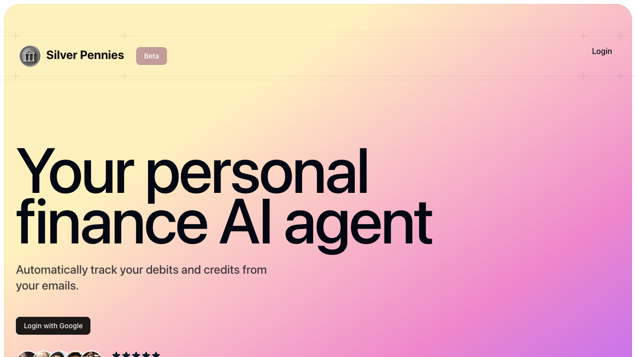 Silver Pennies - Your personal finance AI agent that helps you save money