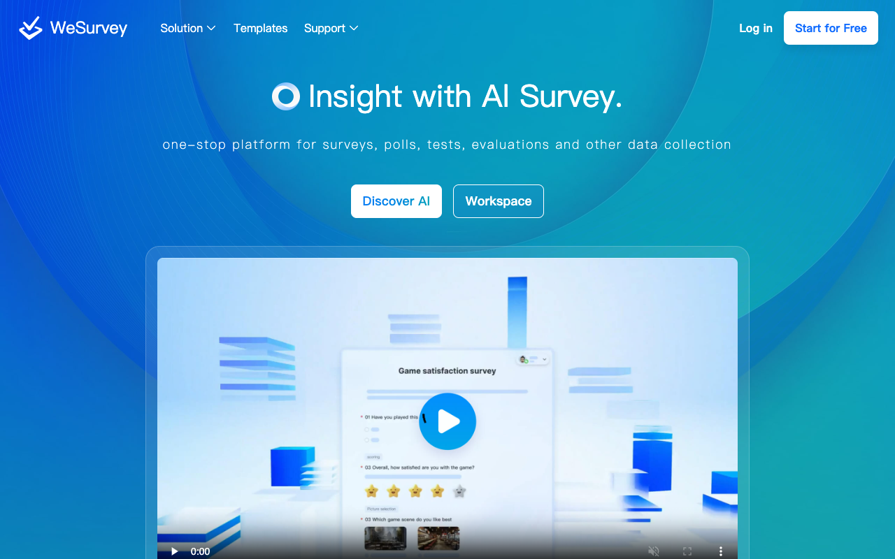 WeSurvey - AI quickly creates professional surveys and analysis
