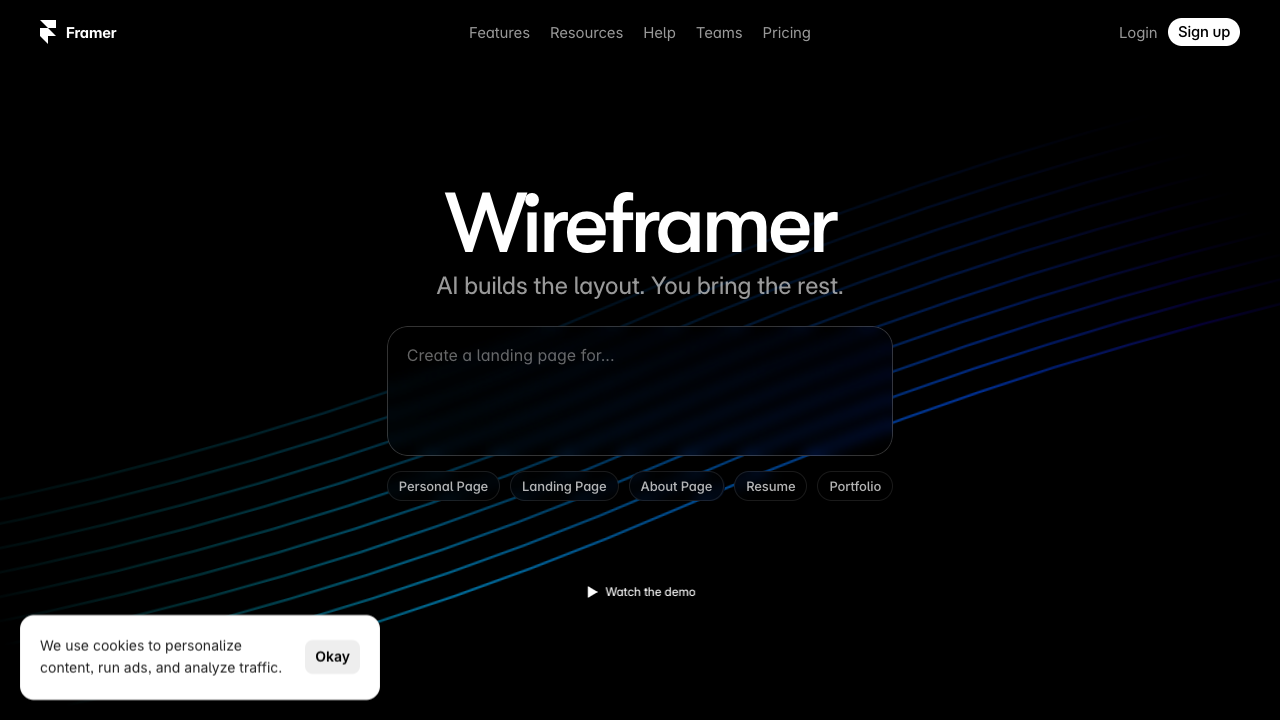 Wireframer AI - Smart website layout generation for fast starts