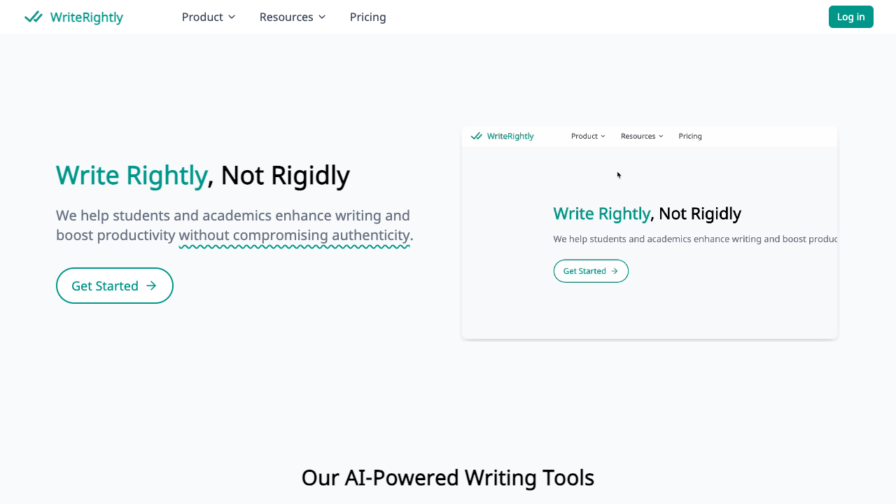 WriteRightly - An AI academic writing toolbox that enhances your writing and productivity