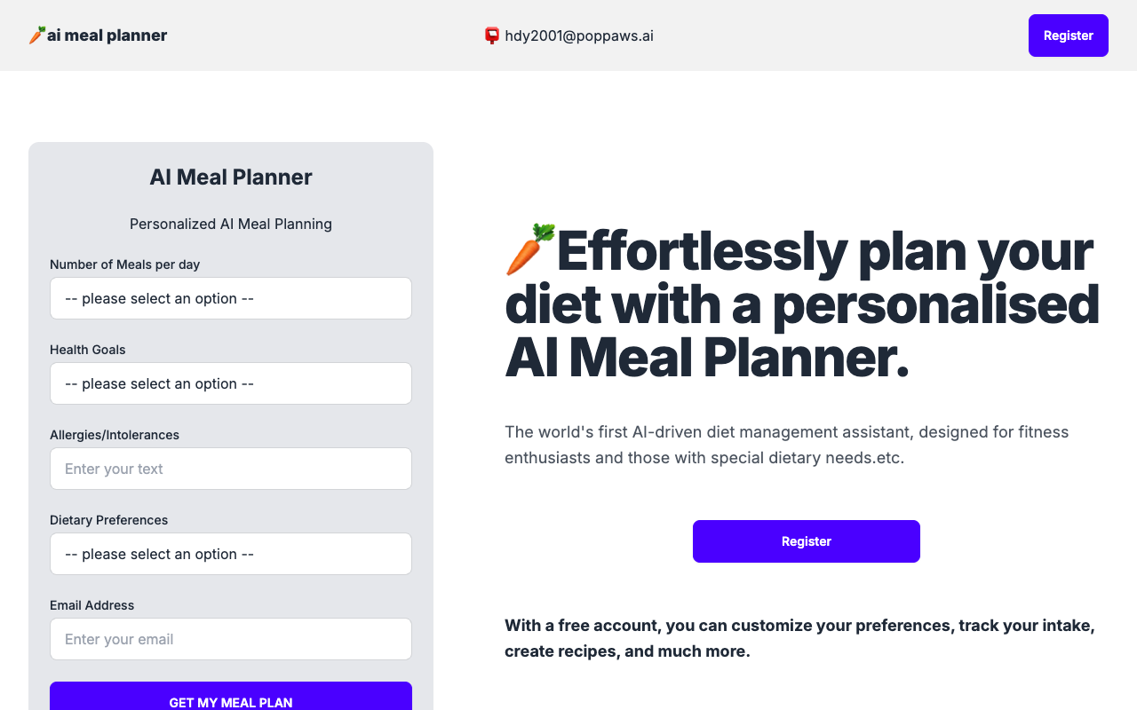 AI Meal Planner - An AI-powered diet coach that learns your needs