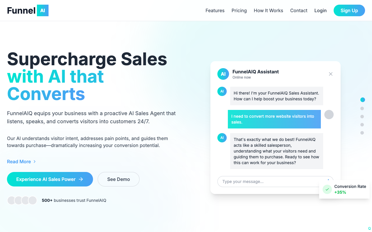 AI Sales Voice Agent - An AI that listens, speaks, and converts visitors into customers 24/7