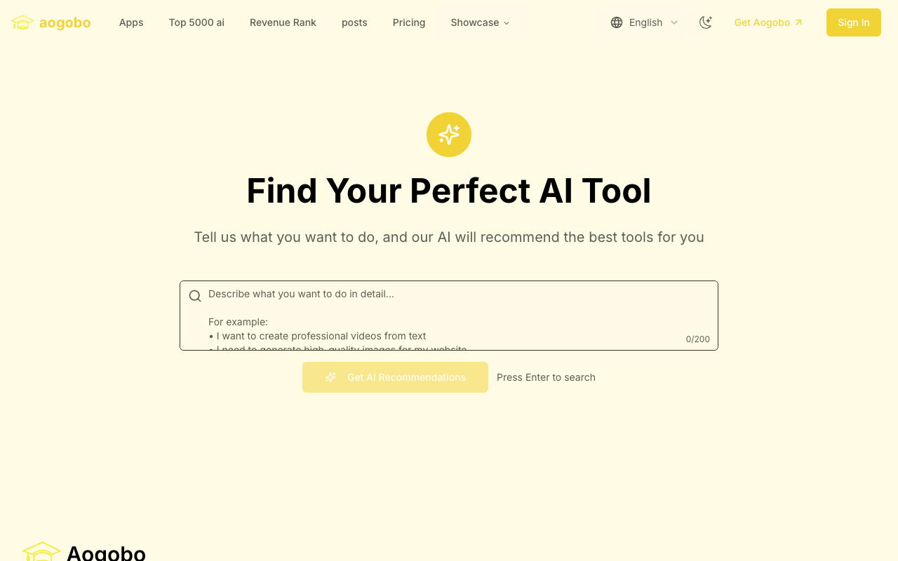 aogobo ai - Discover the best and latest AI tools and resources