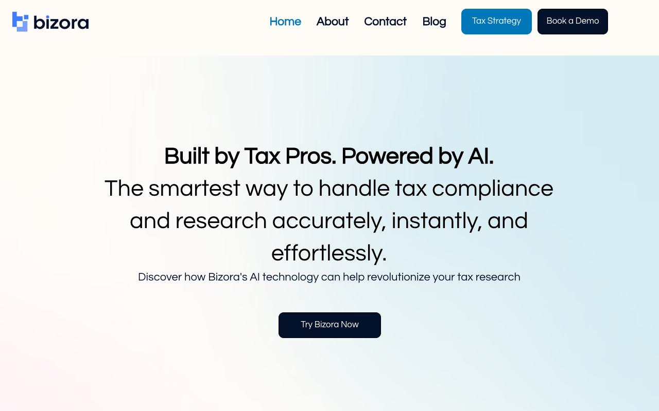 Bizora AI - An AI-powered assistant transforming tax strategy for CPAs