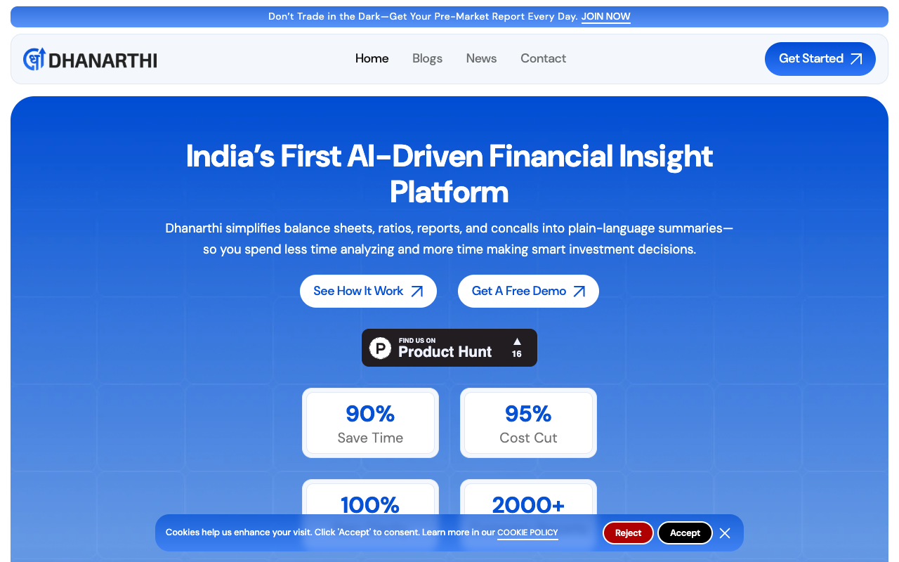Dhanarthi - AI Driven Stock Insights for Effortless Company Research