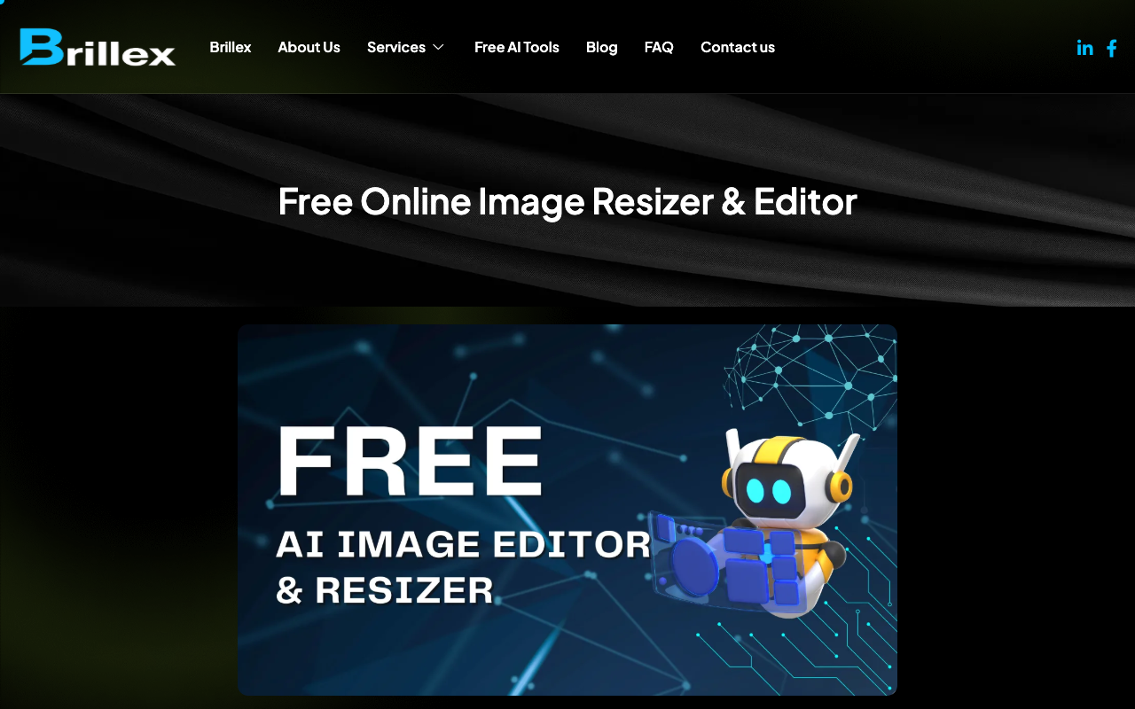 Free Online Image Resizer & Editor - Resize and edit images for Facebook, Instagram, X, and more image-resizer social-media AI-tools