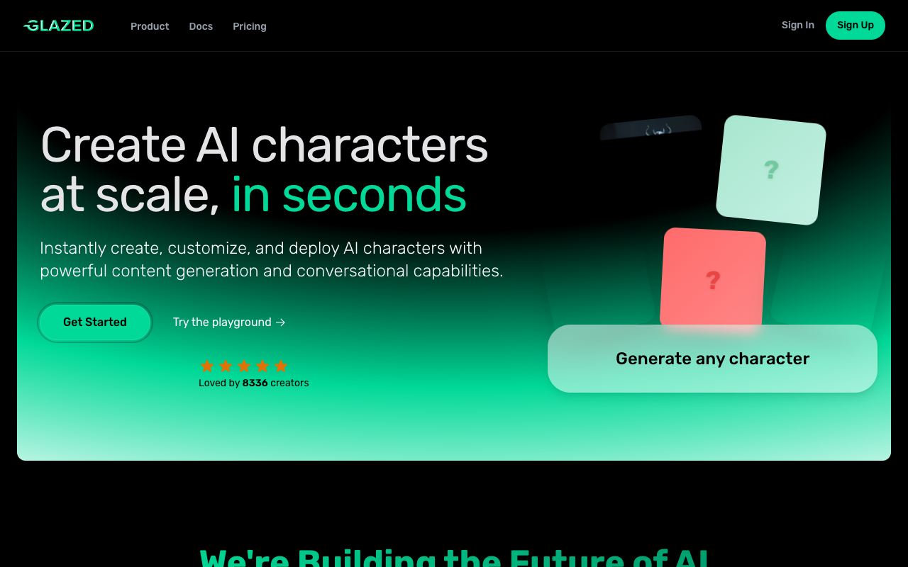 Glazed.ai - Create AI characters at scale, in seconds