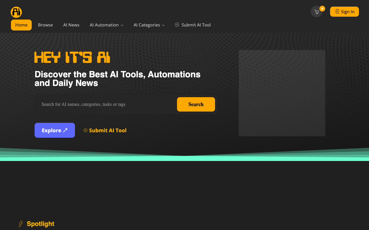 Hey It’s AI v2 - Discover the Best AI Tools to Automate, Create, and Grow Your Business AI tools automation content creation