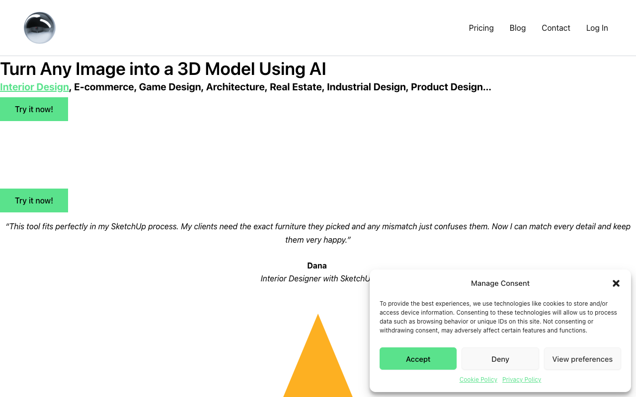 image3dmodel.com - Transform Your 2D Images into Stunning 3D Models with AI