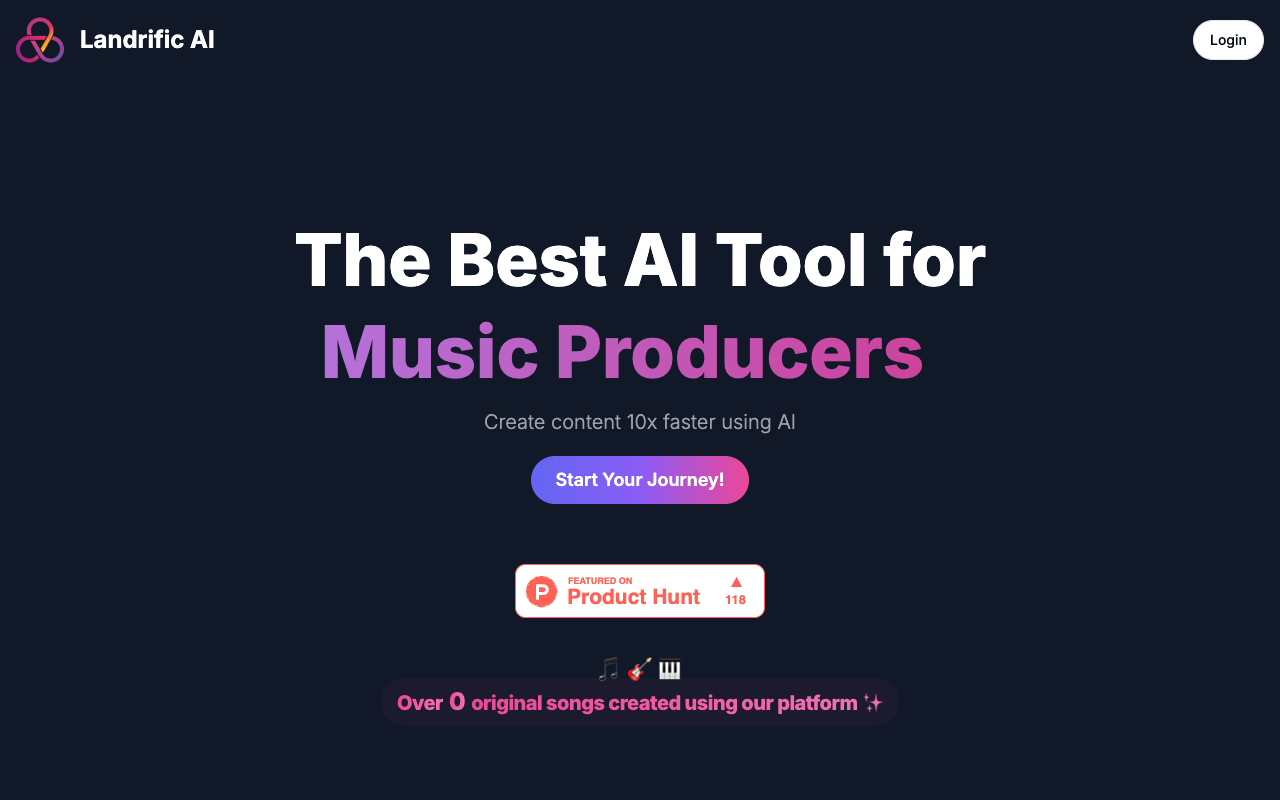 Landrific AI - The perfect AI tool for music content creators